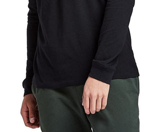 Timberland Men's Linear Logo Graphic Long Sleeve T-Shirt Black Size X-Large