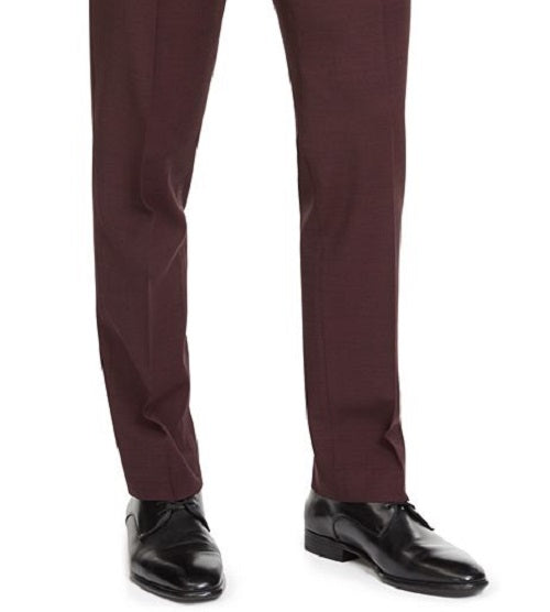 Calça de terno masculina Bar III Slim Fit Active Stretch Solid vermelha tamanho 31x32