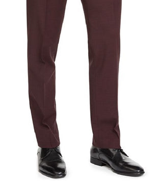 Calça de terno masculina Bar III Slim Fit Active Stretch Solid vermelha tamanho 31x32