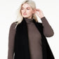 Suéter de cashmere canelado sem mangas feminino Charter Club Plus, preto, tamanho 2X