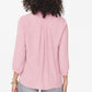 Blusa feminina plissada nas costas, rosa, tamanho XX-G, da coleção JM