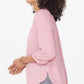 Blusa feminina plissada nas costas, rosa, tamanho XX-G, da coleção JM
