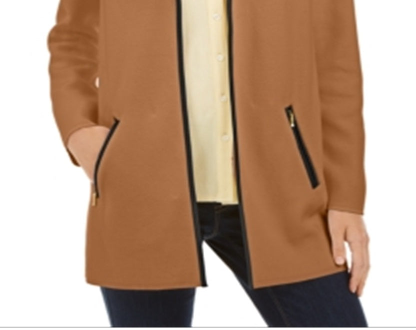 Suéter feminino Charter Club Milano Cotton Completer marrom tamanho pequeno GG