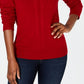 Karen Scott Suéter Feminino com Frente Aberta e Gola Falsa, Vermelho, Tamanho P