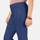 Calça skinny feminina estilo &amp; co com bainha dobrada, azul, tamanho 4