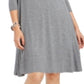Vestido rodado feminino Style &amp; Co cinza tamanho M