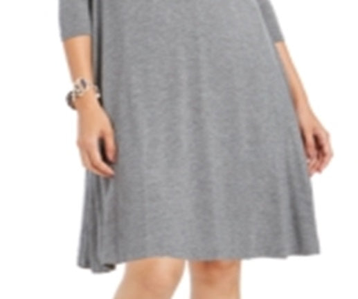 Vestido rodado feminino Style &amp; Co cinza tamanho M