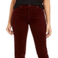 Calça de veludo cotelê Lexington Tummy Control feminina Charter Club, vermelha, tamanho 24x4,5