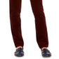 Calça de veludo cotelê Lexington Tummy Control feminina Charter Club, vermelha, tamanho 24x4,5