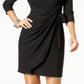 Vestido envelope feminino sólido INC International Concepts, preto, tamanho pequeno XL