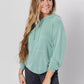 Moletom com capuz feminino Back Into It da Free People, verde, tamanho grande