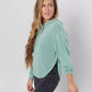 Moletom com capuz feminino Back Into It da Free People, verde, tamanho grande
