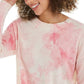 Suéter de cashmere tie-dye feminino Charter Club rosa tamanho extragrande