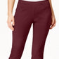 Calça feminina Charter Club Cambridge Tummy Control Slim Leg, vermelha, tamanho 10 Petite
