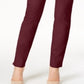 Calça feminina Charter Club Cambridge Tummy Control Slim Leg, vermelha, tamanho 10 Petite