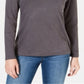 Karen Scott Blusa Feminina Decote Redondo Com Acabamento Em Cetim Cinza Tamanho X-G