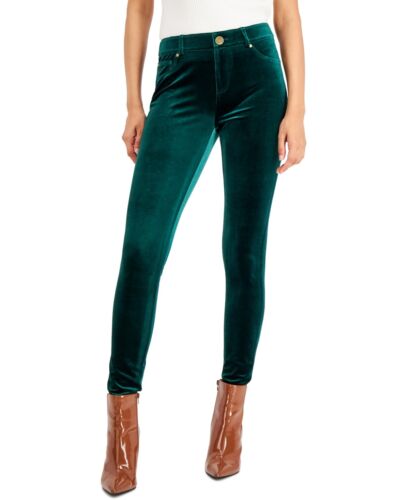 Calça skinny de veludo feminina INC International Concepts, verde, tamanho 10