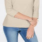 Karen Scott Blusa feminina com decote redondo, marrom, tamanho XX-G