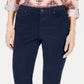 Calça de veludo cotelê com controle de barriga feminina Style &amp; Co, azul, tamanho 16, pequena