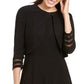 Jessica Howard Jaqueta Feminina Illusion Detail Fit &amp; Flare Preta Tamanho 12