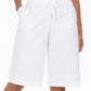 Calça feminina esportiva Karen Scott Skimmer, branca, tamanho 2XL