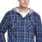 Jaqueta xadrez vintage masculina à prova de intempéries, azul, tamanho médio