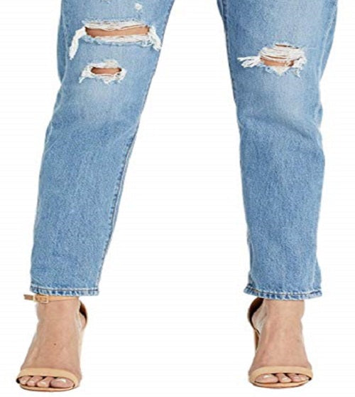 Calça Jeans Skinny Levi's 711 Bordada Feminina Azul Tamanho 16 W33