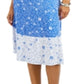 Vestido floral feminino Charter Club sem mangas azul tamanho XX-G