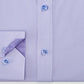 Camisa listrada pied-de-poule masculina Tallia com botões, roxa, tamanho 34-35