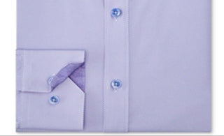 Camisa listrada pied-de-poule masculina Tallia com botões, roxa, tamanho 34-35
