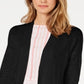 Cardigan longo de algodão feminino Charter Club, preto, tamanho grande