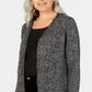 Karen Scott Cardigan Duster Feminino com Botões Frontais Cinza Tamanho Pequeno P