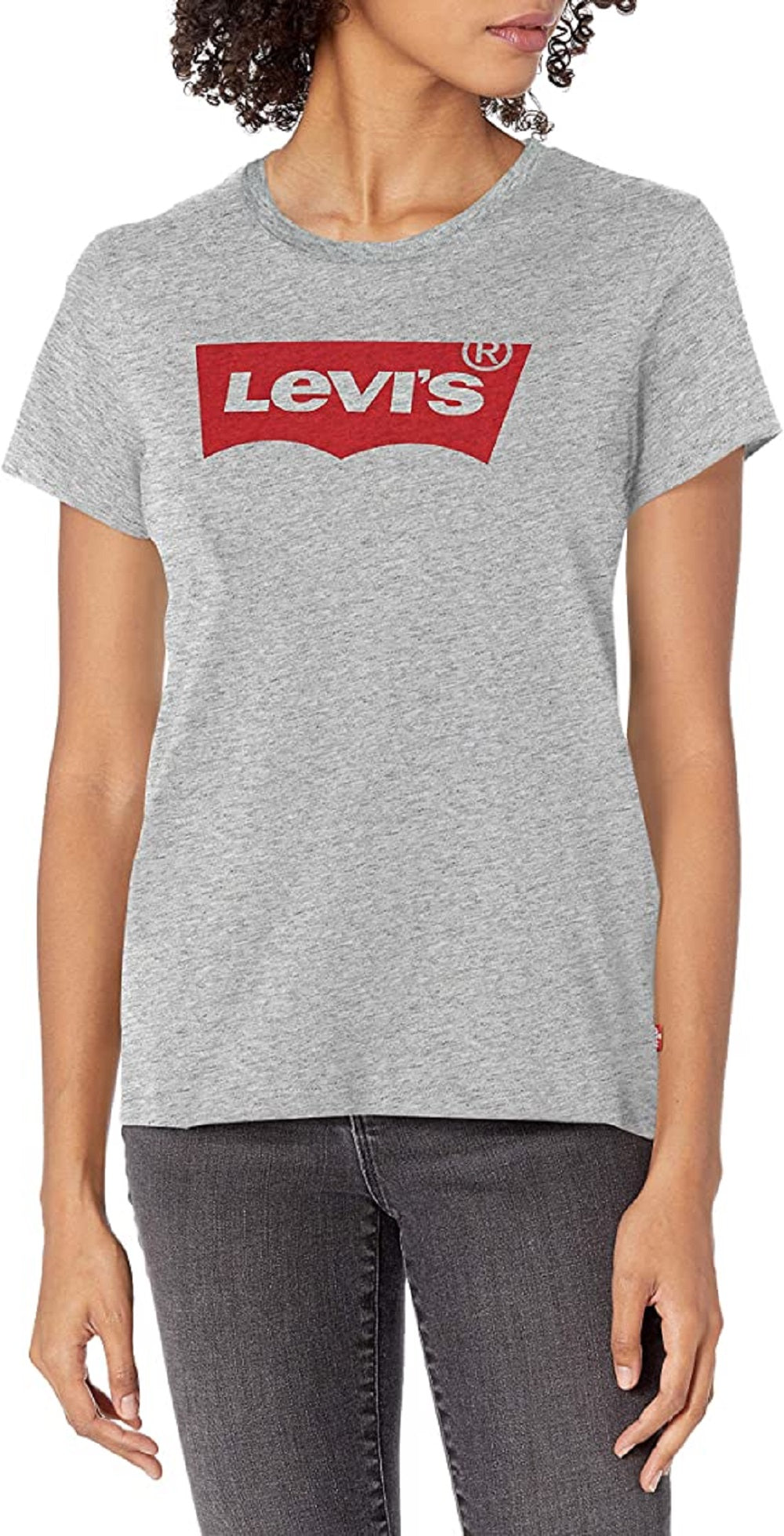 Camiseta Levi's Slim Logo Graphic Feminina Cinza Tamanho Grande