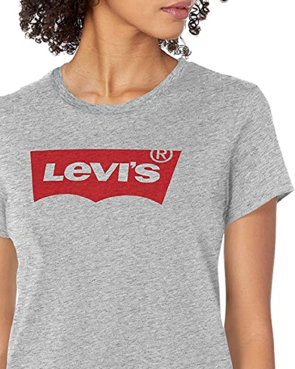 Camiseta Levi's Slim Logo Graphic Feminina Cinza Tamanho Grande