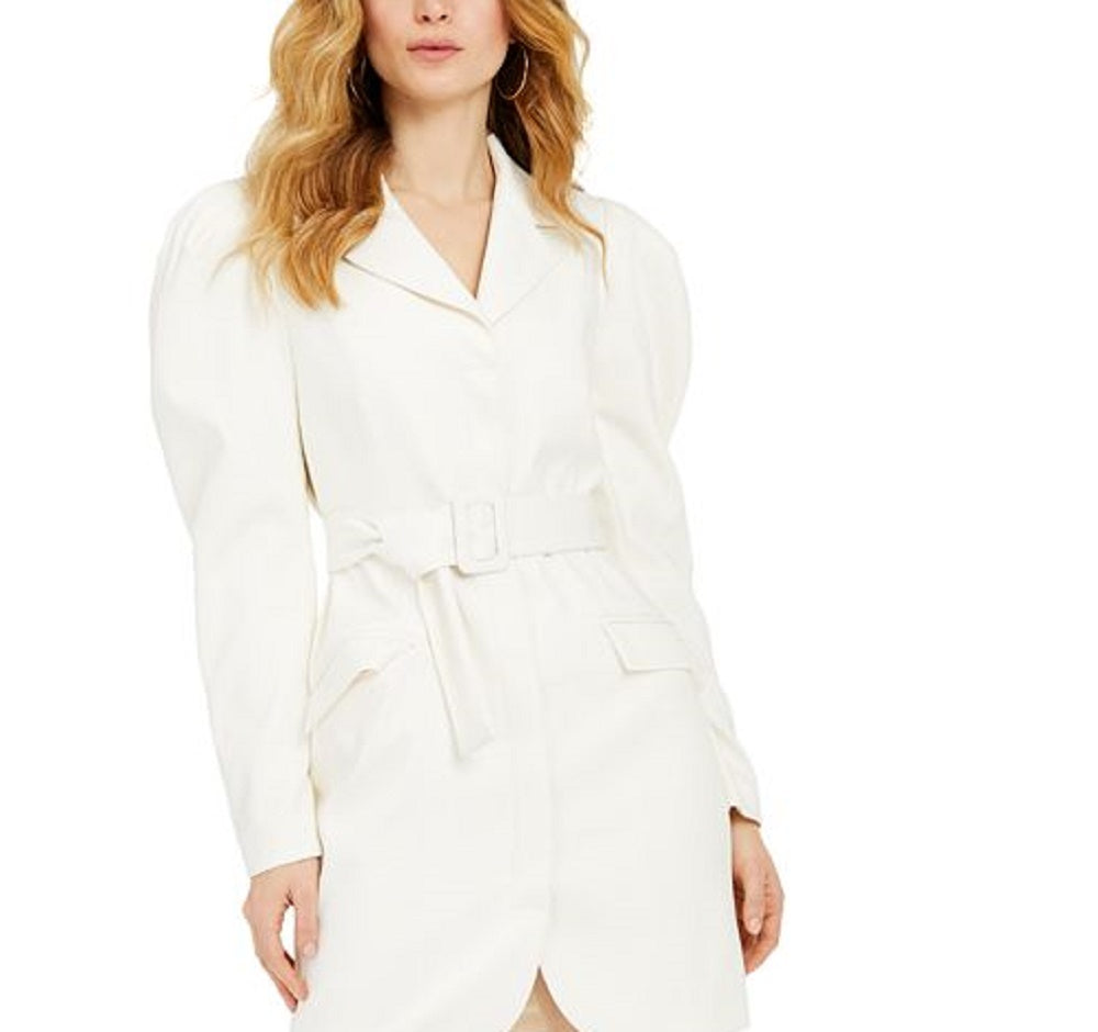 Vestido blazer com cinto Karlie feminino GUESS, branco, tamanho 0