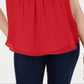 Charter Club Top Feminino Pintucked Vermelho Tamanho Pequeno Pequeno