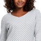 Blusa listrada feminina Karen Scott cinza tamanho pequeno