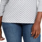 Blusa listrada feminina Karen Scott cinza tamanho pequeno