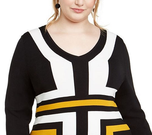 Túnica Plus Colorblocked Feminina INC International Concepts, Amarela, Tamanho 2X