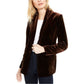 Blazer de veludo feminino INC International Concepts marrom tamanho G