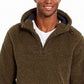 Suéter DKNY Sherpa Masculino com Zíper de 1/4 Verde Tamanho XX-G