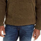 Suéter DKNY Sherpa Masculino com Zíper de 1/4 Verde Tamanho XX-G