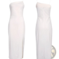 Sleeveless High Slit Bodycon Midi Dress