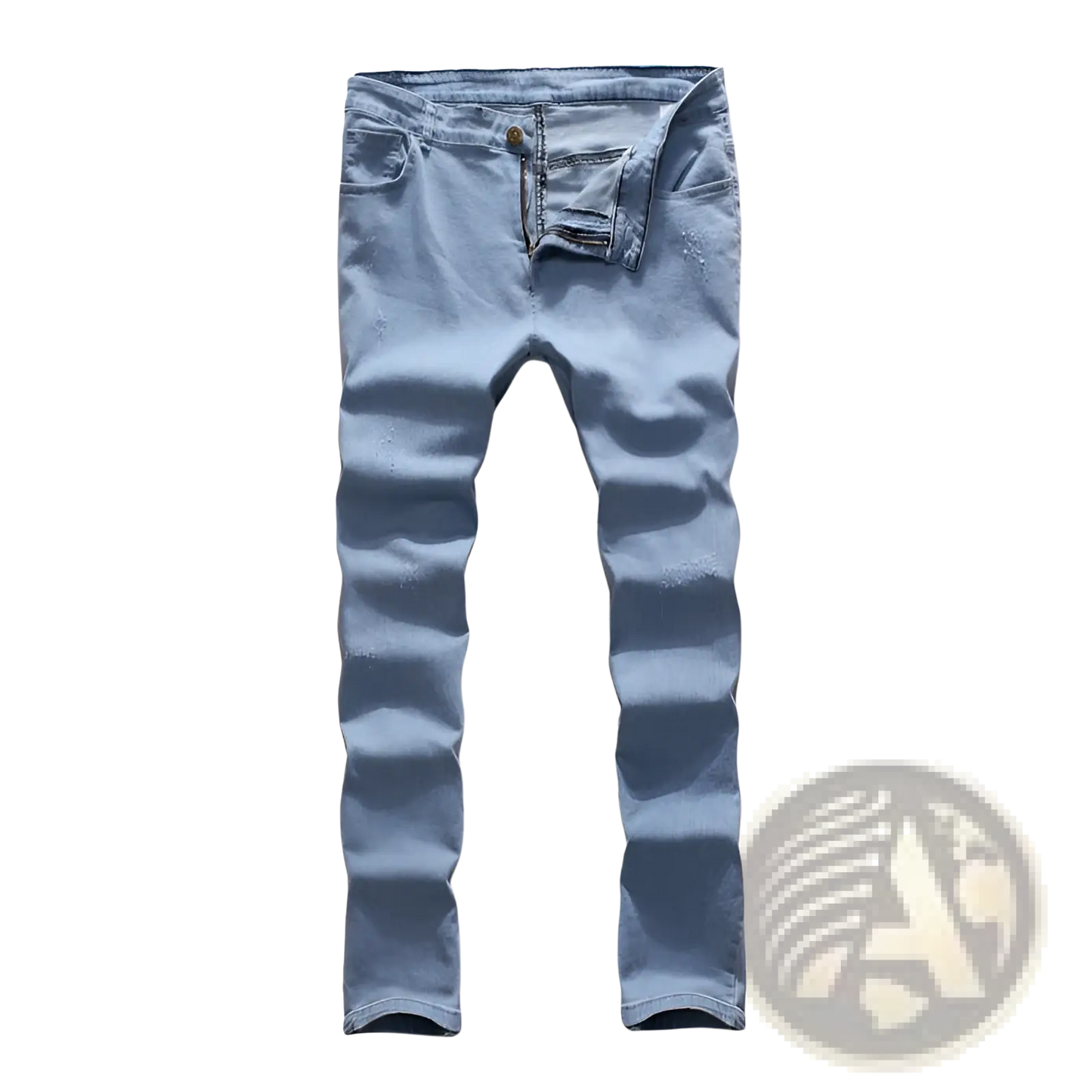 Slim Fit Light Wash Distressed Denim Jeans