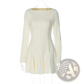 Slim Fit Long Sleeve a Line Flared Dress