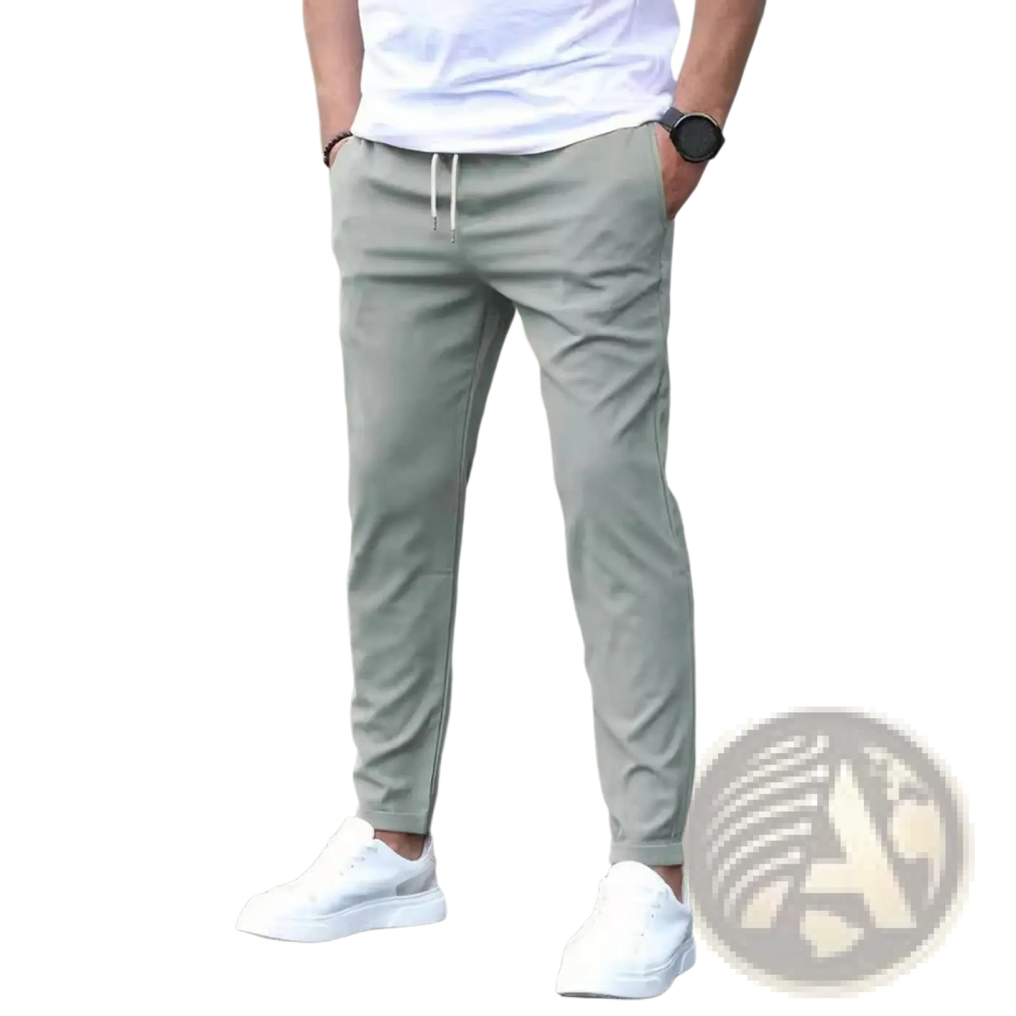 Slim Fit Tapered Jogger Pants with Drawstring
