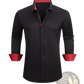 Slim Fit Wrinkle Resistant Contrast Trim Dress Shirt
