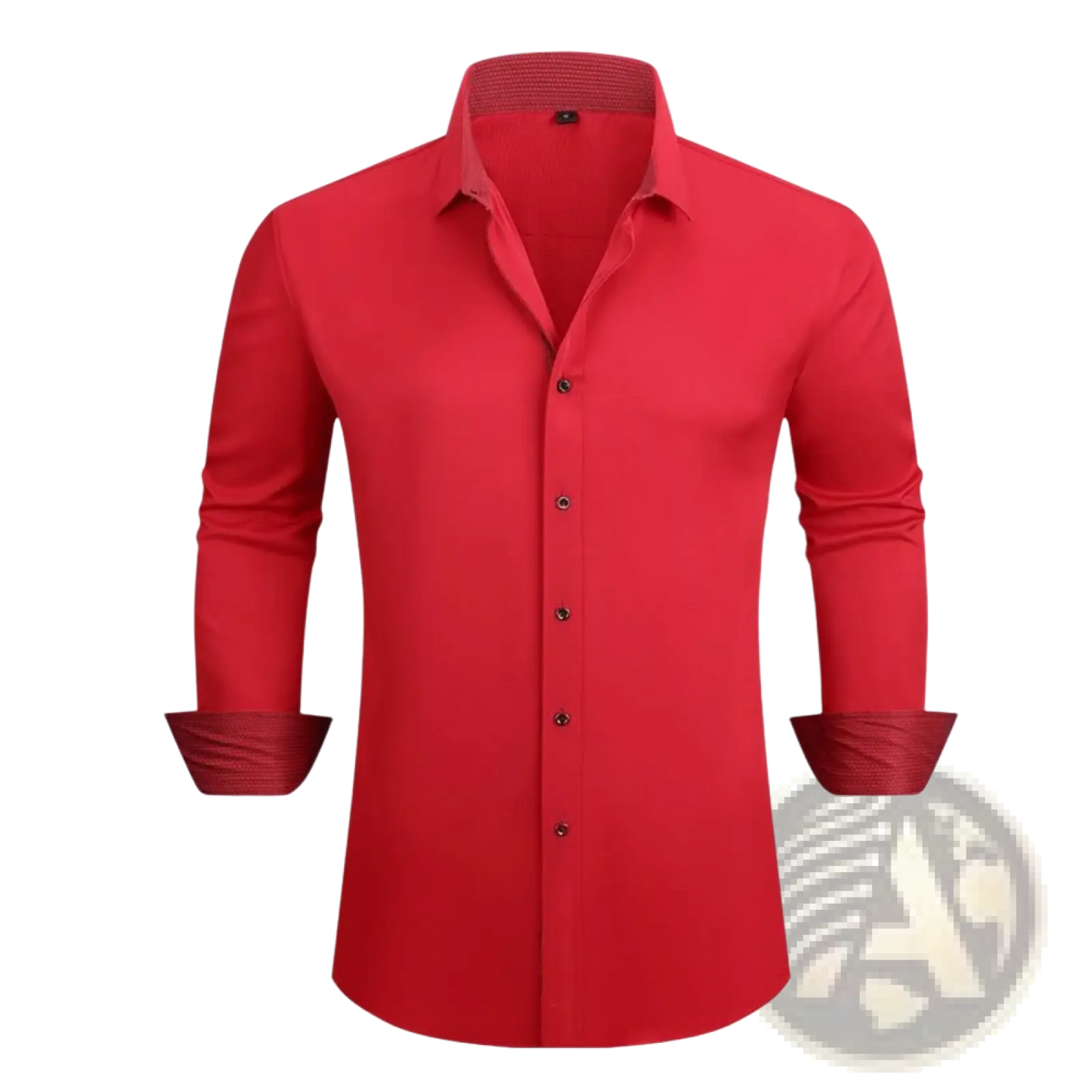 Slim Fit Wrinkle Resistant Contrast Trim Dress Shirt