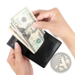 Slim Rfid Carbon Fiber Pop Up Card Wallet with Money Clip