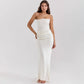 Satin Strapless Backless Mermaid Evening Gown